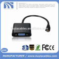 1080p Micro HDMI Мужской для VGA Женский W / Video адаптер конвертер для ПК HDTV